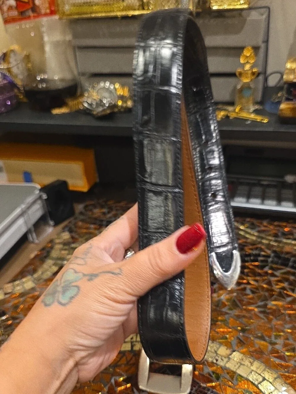 Black Leather Men’s Belt